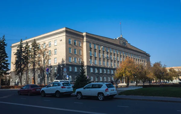 2018年10月22日 俄罗斯奥廖尔 在奥雷尔市列宁广场建立区域行政机构 — 图库照片