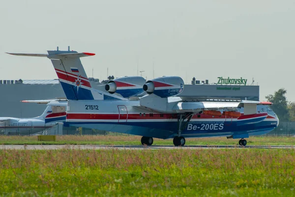 August 2019 Schukowski Russland Mehrzweck Amphibienflugzeug Beriev 200 Altair Auf — Stockfoto