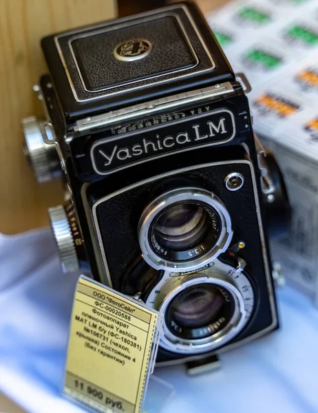August 2018 Moscow Russia Medium Format Film Camera Yashica Store — Stock Photo, Image