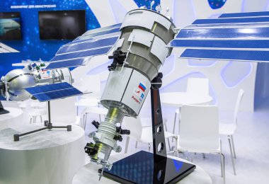 31 Ağustos 2019, Moskova bölgesi, Rusya Rus sivil uzay aracı Dünya 'dan uzak algılama.
