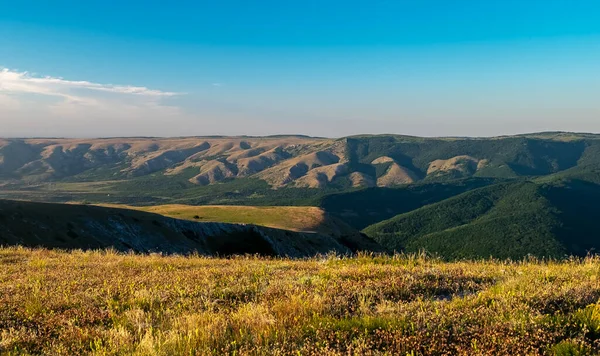 Pid Okolních Hor Dolní Plošiny Chatyr Dag Krymu Světle Zapadajícího — Stock fotografie