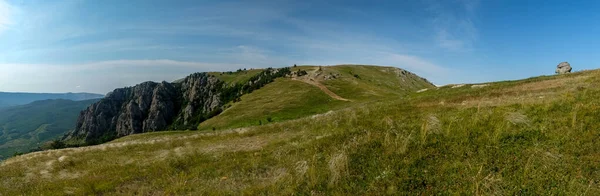 View Surrounding Mountains Top Demerdzhi Mountain Range Crimea — Stock Photo, Image