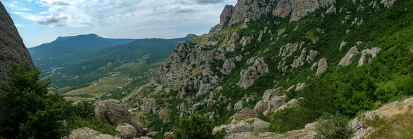 Вид Плато Чатир Даг Вершини Гори Демерджі Криму — стокове фото