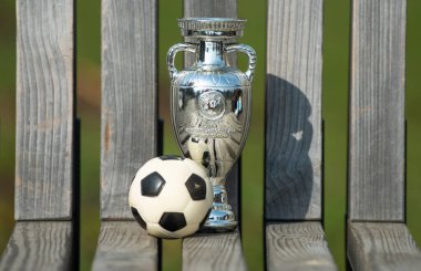 22 Nisan 2021 Moskova, Rusya. Avrupa Futbol Şampiyonası Kupası.