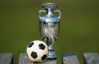 22 Nisan 2021 Moskova, Rusya. Avrupa Futbol Şampiyonası Kupası.