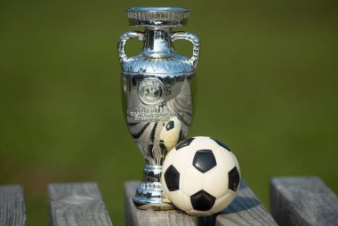 22 Nisan 2021 Moskova, Rusya. Avrupa Futbol Şampiyonası Kupası.