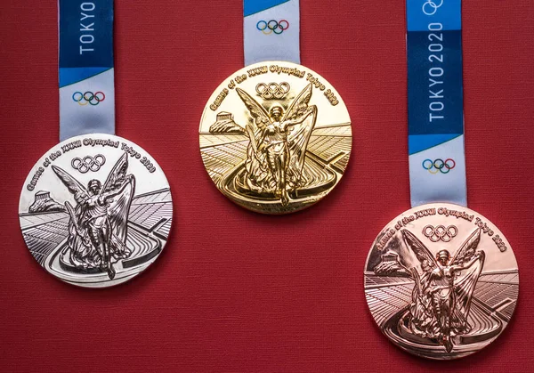 April 2021 Tokyo Japan Gold Silver Bronze Medals Xxxii Summer — Stock Photo, Image