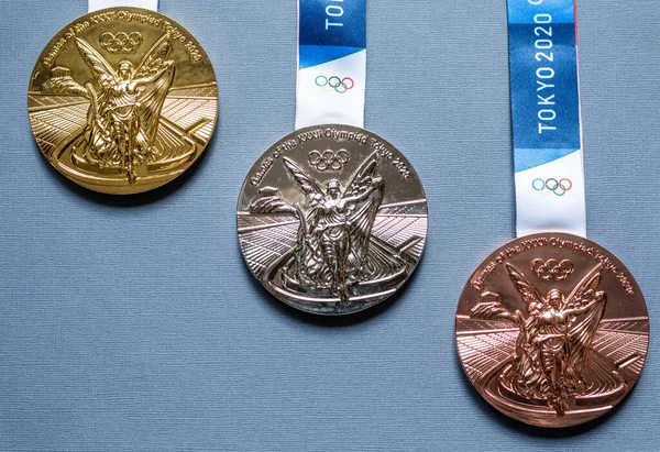 April 2021 Tokyo Japan Gold Silver Bronze Medals Xxxii Summer — Stock Photo, Image