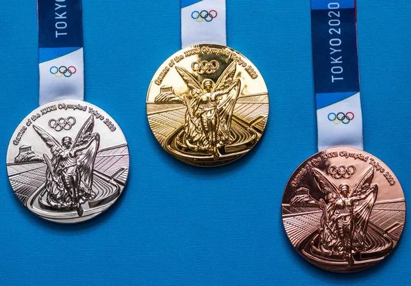 April 2021 Tokyo Japan Gold Silver Bronze Medals Xxxii Summer — Stock Photo, Image