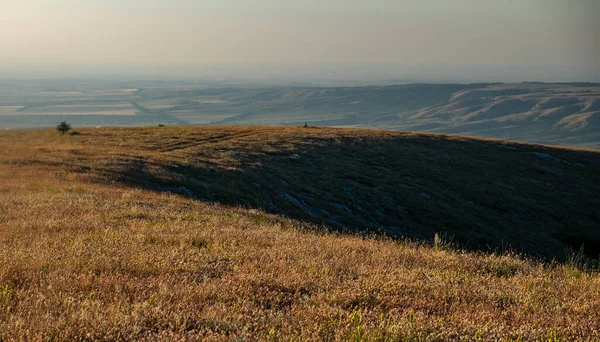 Pid Okolních Hor Dolní Plošiny Chatyr Dag Krymu Světle Zapadajícího — Stock fotografie