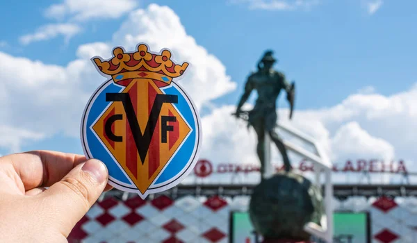 Juni 2021 Villarreal Spanien Das Emblem Des Villarreal Vor Dem — Stockfoto