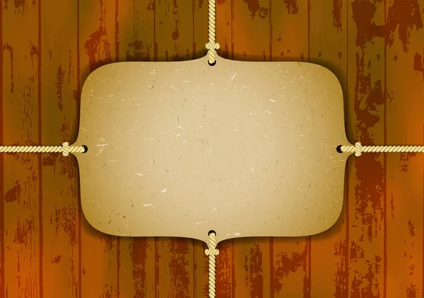 Картонная рамка на канатах — стоковый вектор