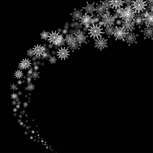 Снежинка в темноте — стоковый вектор