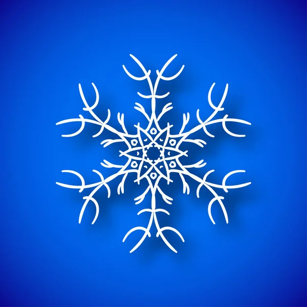 Flocon de neige avec ombre — Image vectorielle