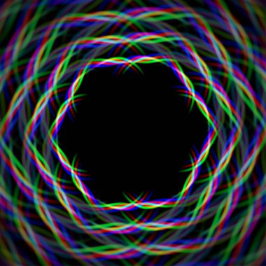 Sapkınlıkları olan mistik parlak büyü şekilli çerçeve