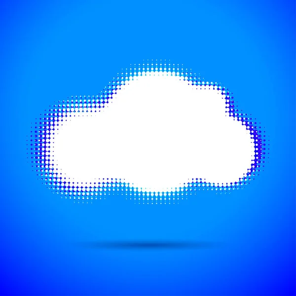 Forma Nube Medio Tono Con Aberraciones Cromáticas Color — Vector de stock