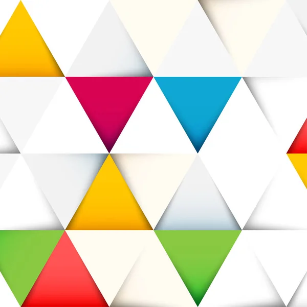 Patrón Abstracto Con Triángulos Coloridos Papel Cortado — Vector de stock
