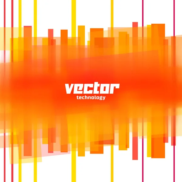 Fond Vectoriel Avec Lignes Orange Centre Flou — Image vectorielle
