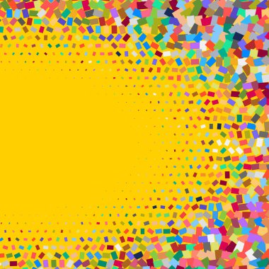 Eski yarım tonlu kare şeklinde düz renkli süsler.