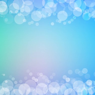 Soyut bokeh ışıltılı çerçeve mavi bulanık arkaplan