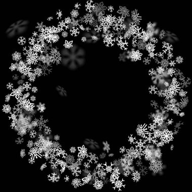 Kar taneleri perspektifi bulanık kar yağışı arkaplanı