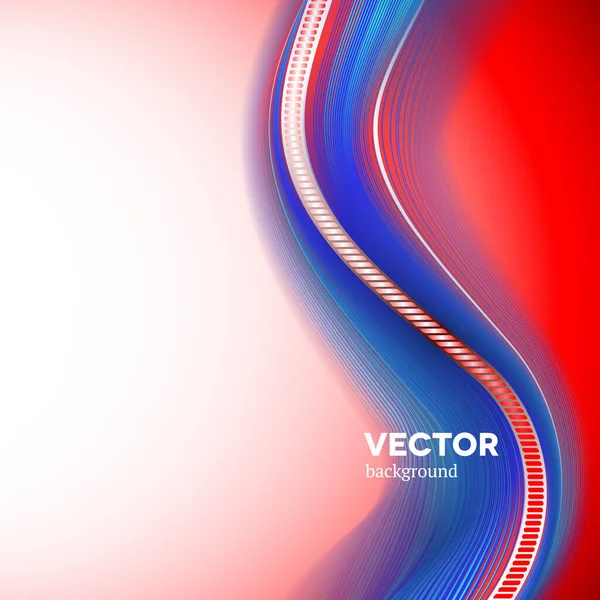 Fond Vectoriel Abstrait Avec Des Lignes Cheveux Rouges Bleus — Image vectorielle