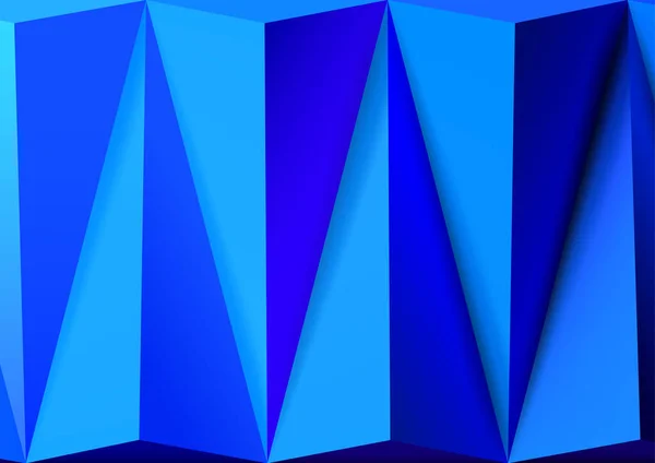 Abstraktní Horizontální Pozadí Realistickými Překrývajícími Modrými Pyramidami — Stockový vektor