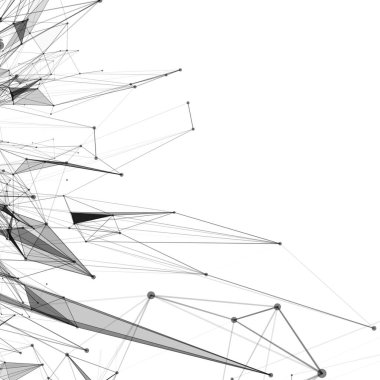 Noktalı ızgara ve üçgen hücreli soyut arkaplan