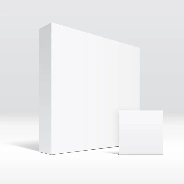 Blanco Witte Verpakking Doos Envelop — Stockvector