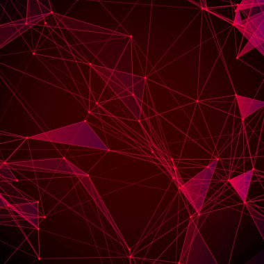 Noktalı ızgara ve üçgen hücreli soyut arkaplan