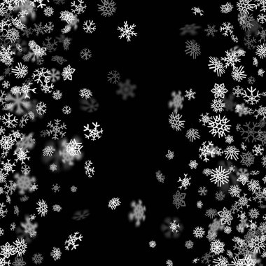 Kar taneleri perspektifi bulanık kar yağışı arkaplanı