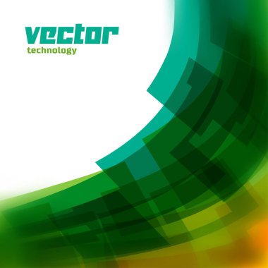 Yeşil çizgiler ve bulanık kenarlı vektör arkaplanı