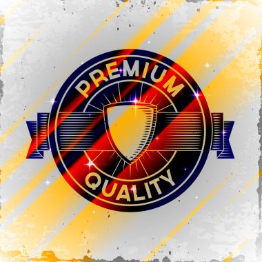 Arkaplanda simler olan klasik stil kalkan etiketi