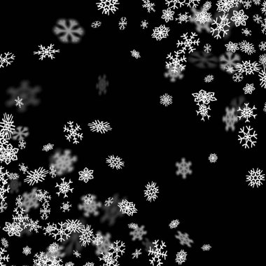 Kar taneleri perspektifi bulanık kar yağışı arkaplanı