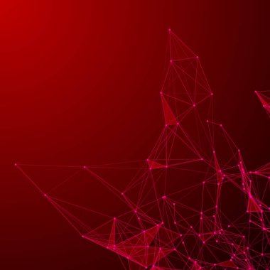 Noktalı ızgara ve üçgen hücreli soyut arkaplan