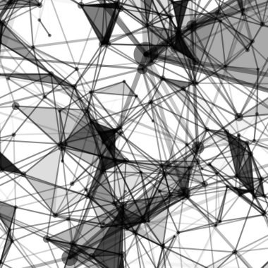 Noktalı ızgara ve üçgen hücreli soyut arkaplan