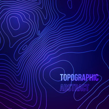 Topografik harita çevre yükseklik çizgileri ile soyut arkaplan rengi