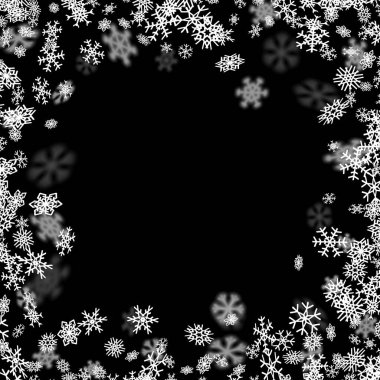 Kar taneleri perspektifi bulanık kar yağışı arkaplanı