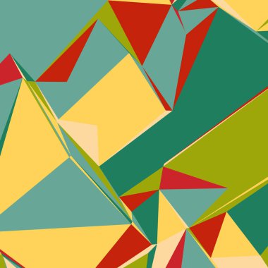 Dergiler, kitapçıklar veya cep telefonu kilidi ekranı için renkli üçgenler içeren soyut arkaplan