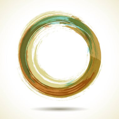 Açık kahverengi ve yeşil renkli suluboya yüzük.