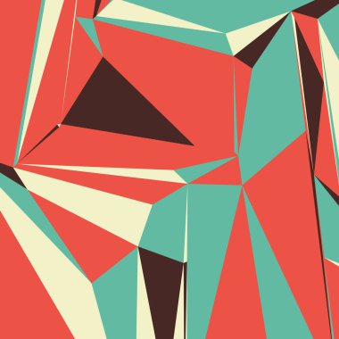 Dergiler, kitapçıklar veya cep telefonu kilidi ekranı için renkli üçgenler içeren soyut arkaplan