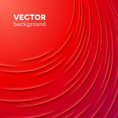 Kırmızı kağıt katmanlı soyut vektör arkaplanı