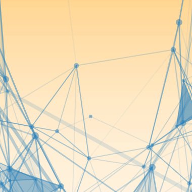 Noktalı ızgara ve üçgen hücreli soyut arkaplan