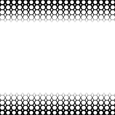 Monokrom altıgen ızgarası gradyanı olan arkaplan