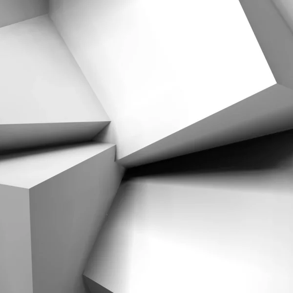 Abstrakter Geometrischer Hintergrund Mit Realistischen Überlappenden Weißen Würfeln — Stockvektor