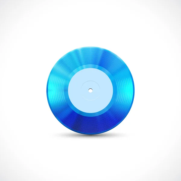 Vinil Disk Mavi Oyuklu Inçlik Kaydı — Stok Vektör