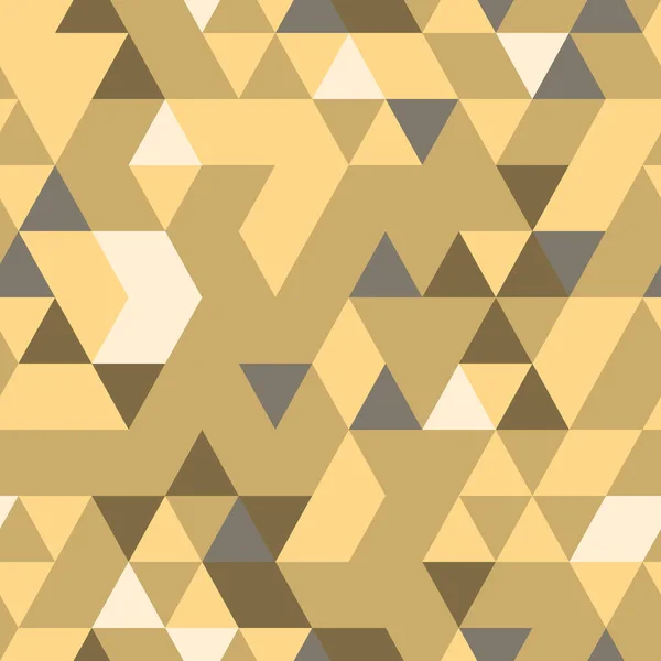 Khaki Nahtloses Muster Mit Dreieckigem Digitalen Schutzornament — Stockvektor