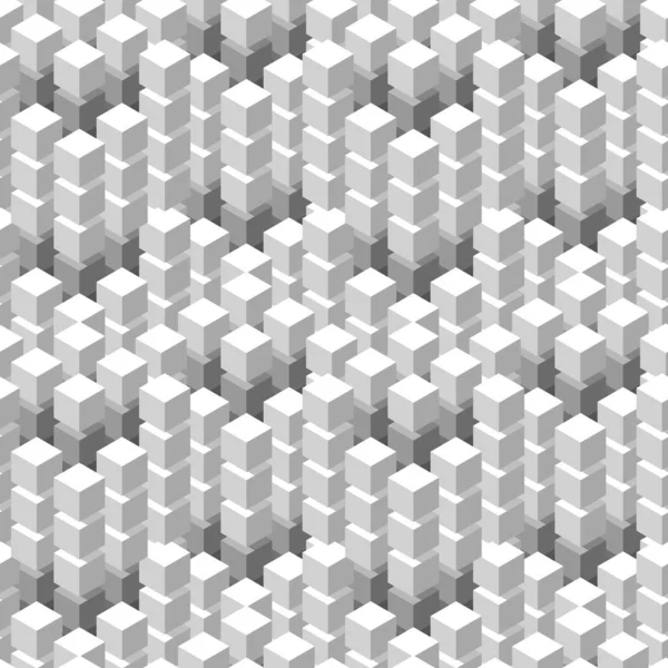 Modèle Sans Couture Avec Des Cubes Géométriques Ornement Blanc — Image vectorielle