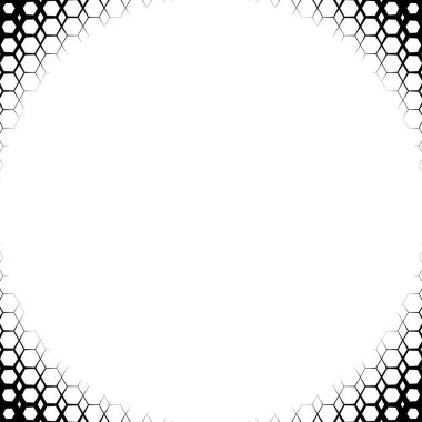 Monokrom altıgen ızgarası gradyanı olan arkaplan