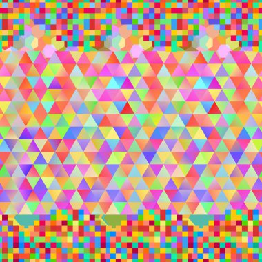 Gökkuşağı renginde parlak şekilli kusursuz desen